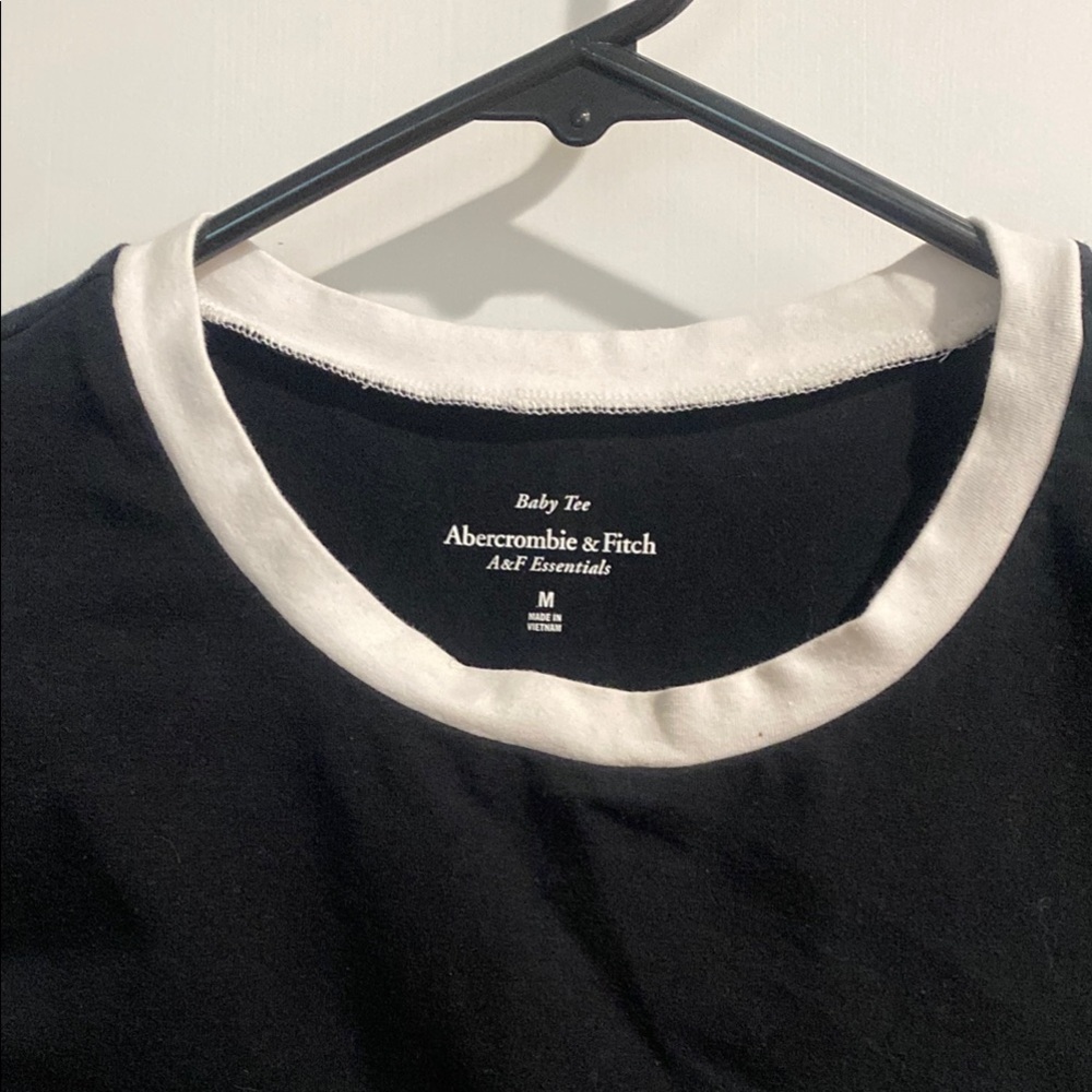 Abercrombie & Fitch Black and White Baby Tee